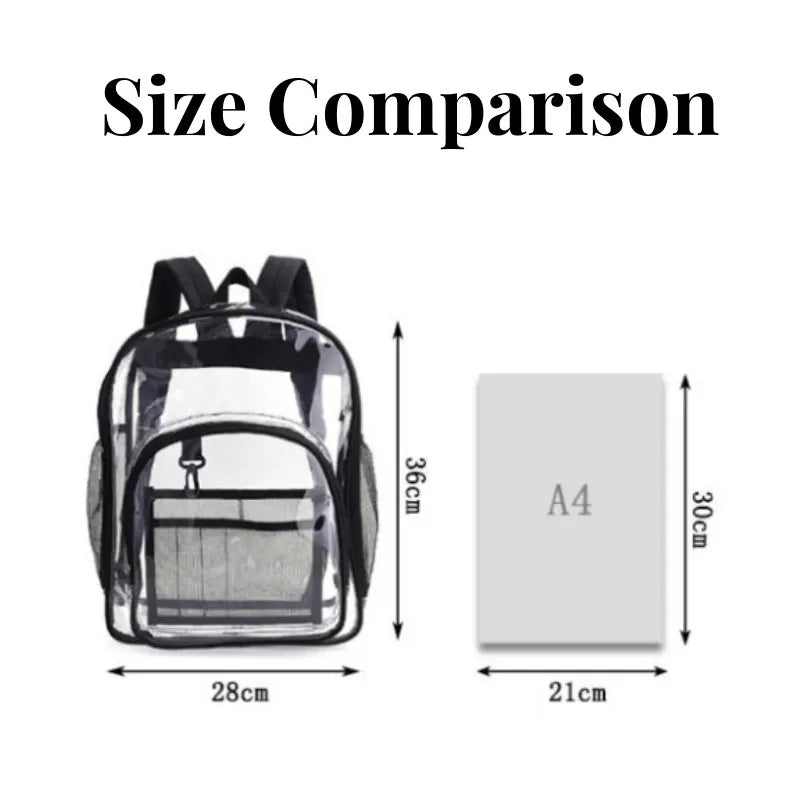 Backpack Waterproof Transparent Bag for Large Capacity
