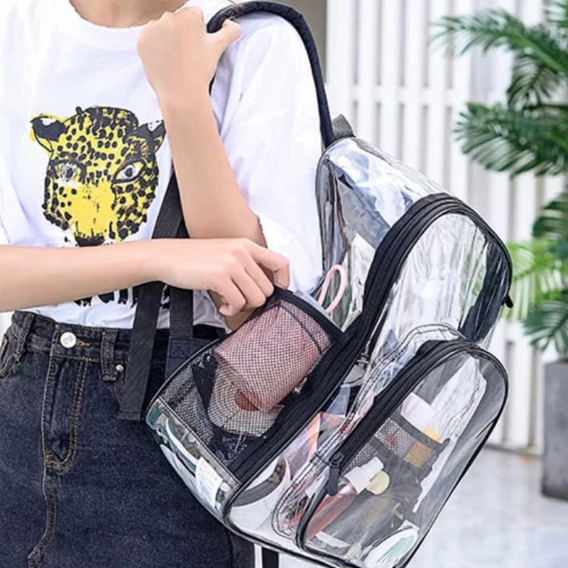 Backpack Waterproof Transparent Bag for Large Capacity