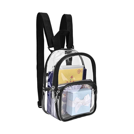 Pvc Transparent Bag Clear Travel Backpack Shoulder Bag Strap Book